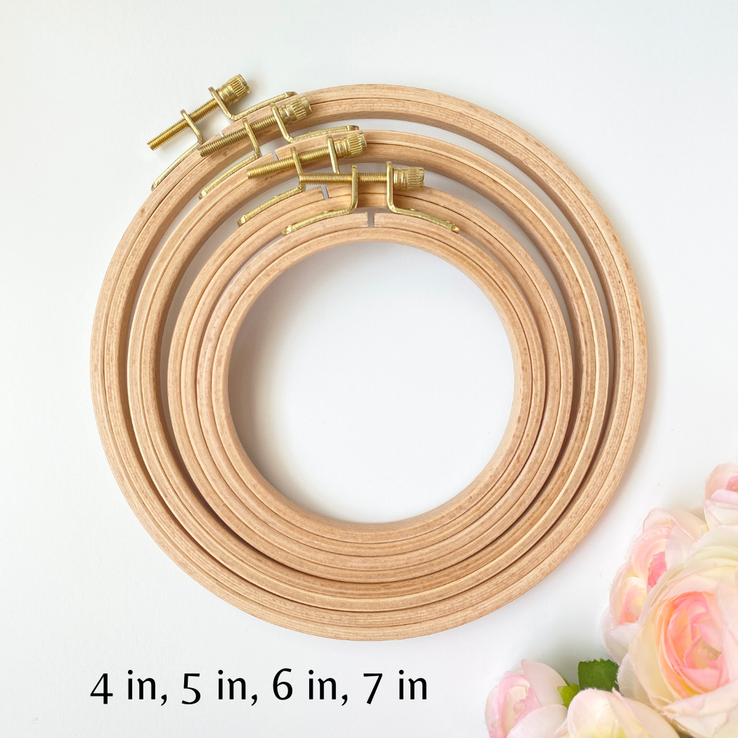 Beechwood Embroidery Hoops, Premium Wood Hoops for Cross Stitch and Embroidery