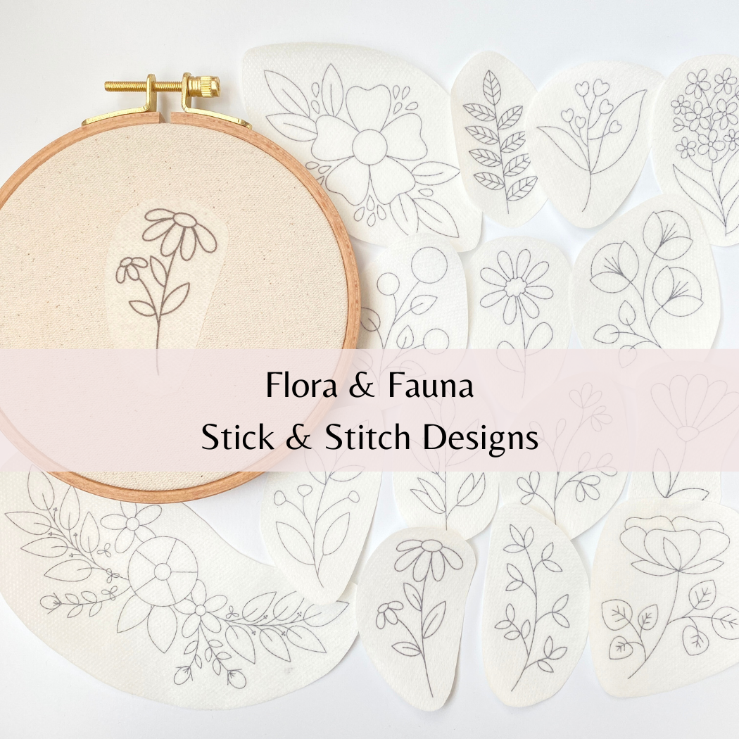 Floral and Fauna Stick and Stitch Embroidery Packs