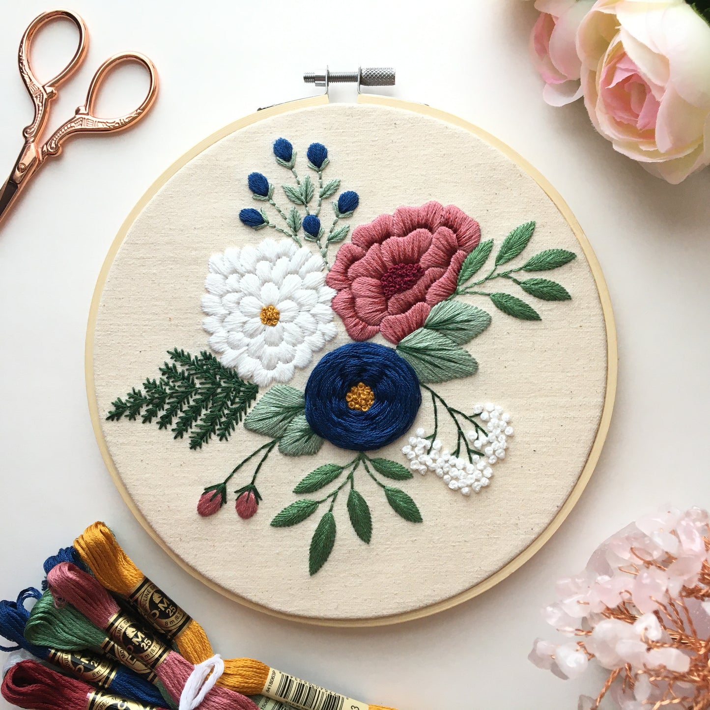 Southern Flowers Digital Embroidery Pattern