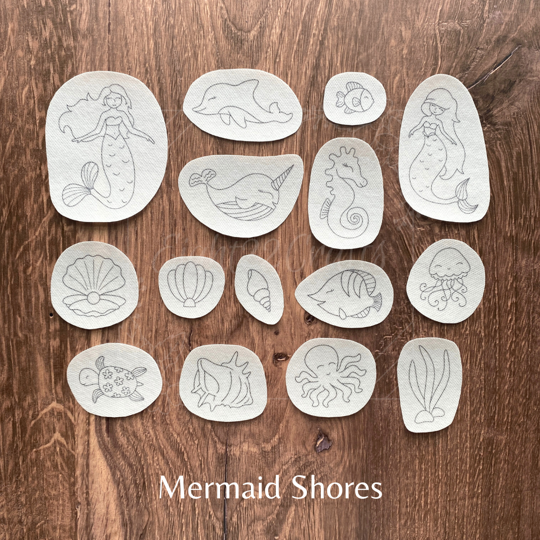 Mermaid Shores Stick and Stitch Embroidery Packs