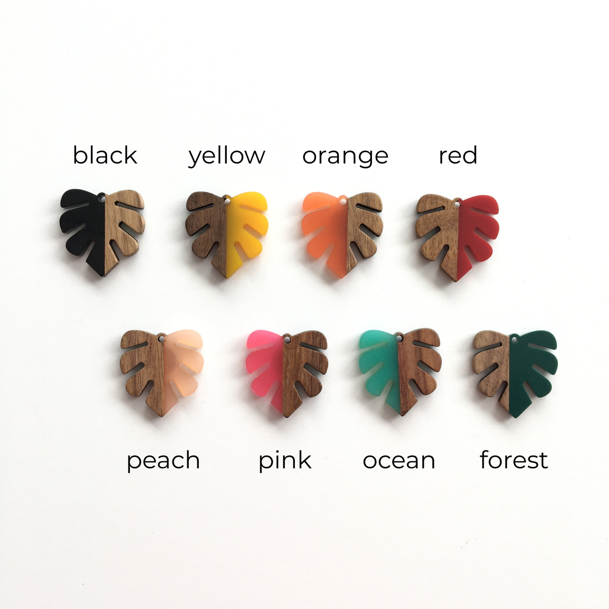 Monstera Leaf Needle Minder: Wood Resin Embroidery Cross Stitch Tool
