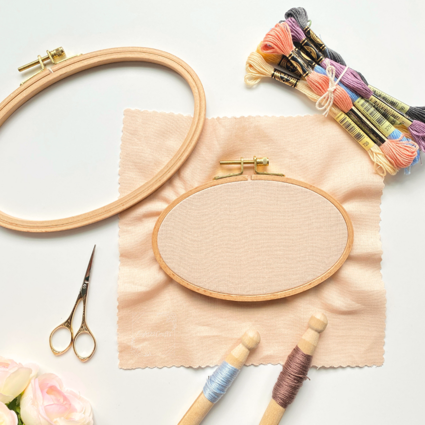 Oval Beechwood Embroidery Hoops