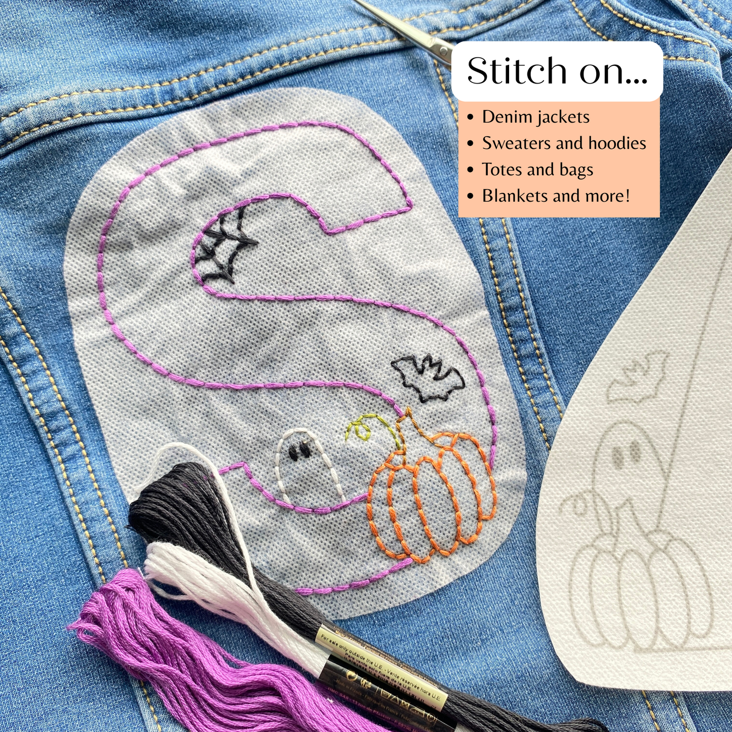 Spooky Halloween Alphabet Stick and Stitch Digital Hand Embroidery Bundle