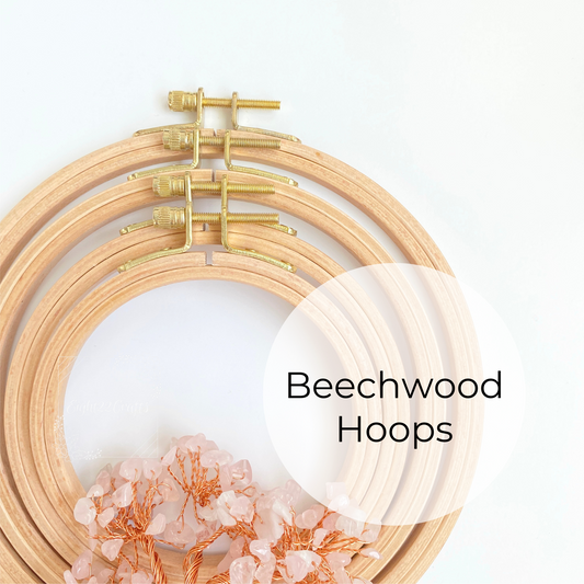 Beechwood Embroidery Hoops, Premium Wood Hoops for Cross Stitch and Embroidery