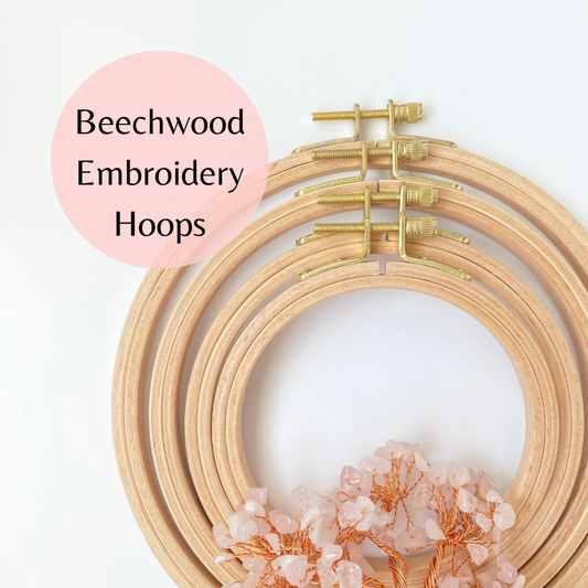 Beechwood Embroidery Hoops, Premium Wood Hoops for Cross Stitch and Embroidery