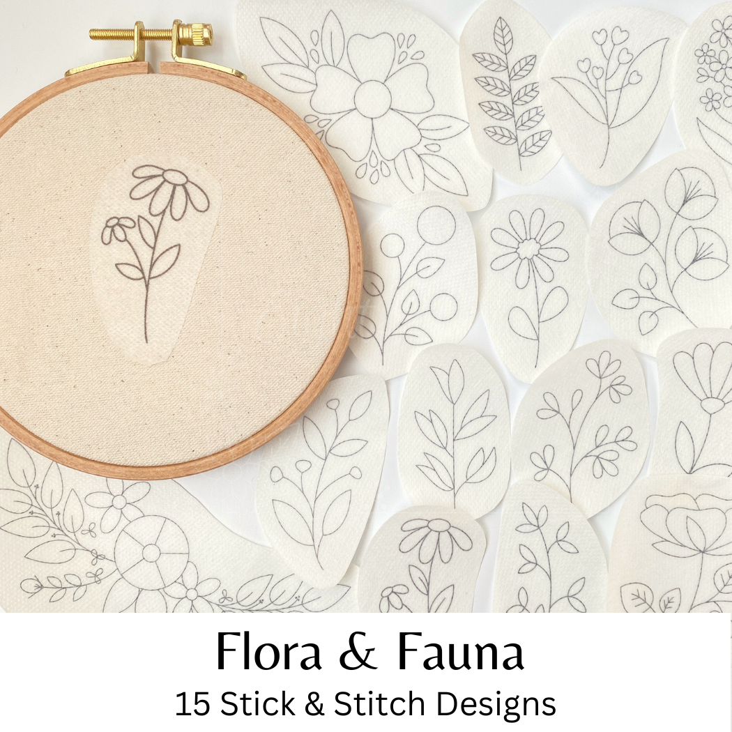 Floral and Fauna Stick and Stitch Embroidery Packs