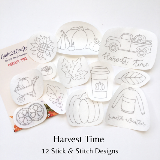 Harvest Time Stick and Stitch Designs