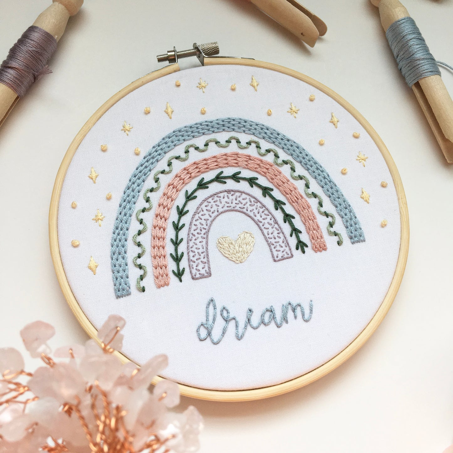 Enchanting Rainbow Sampler Step by Step Digital Embroidery Pattern