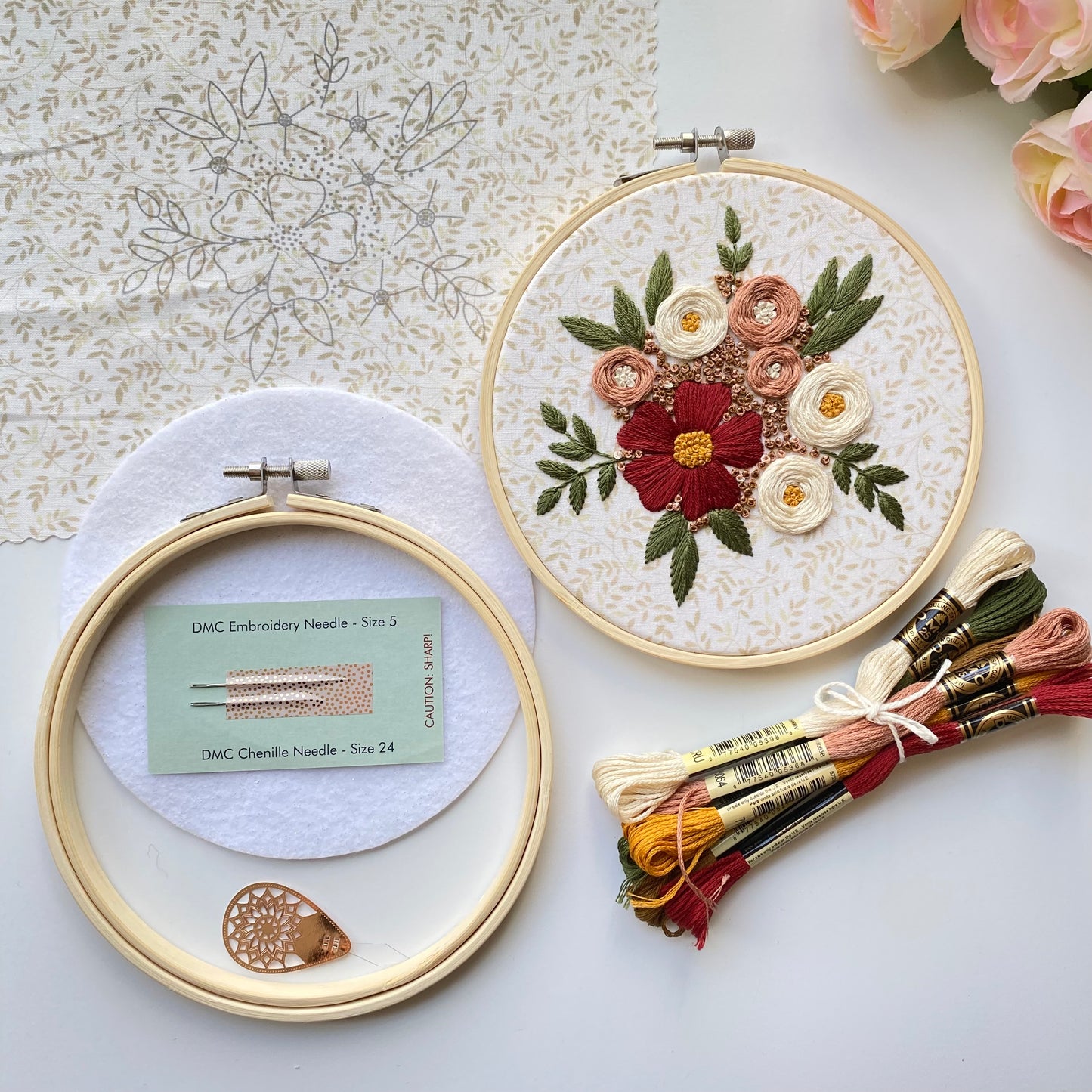 Autumn Blooms Embroidery Kit