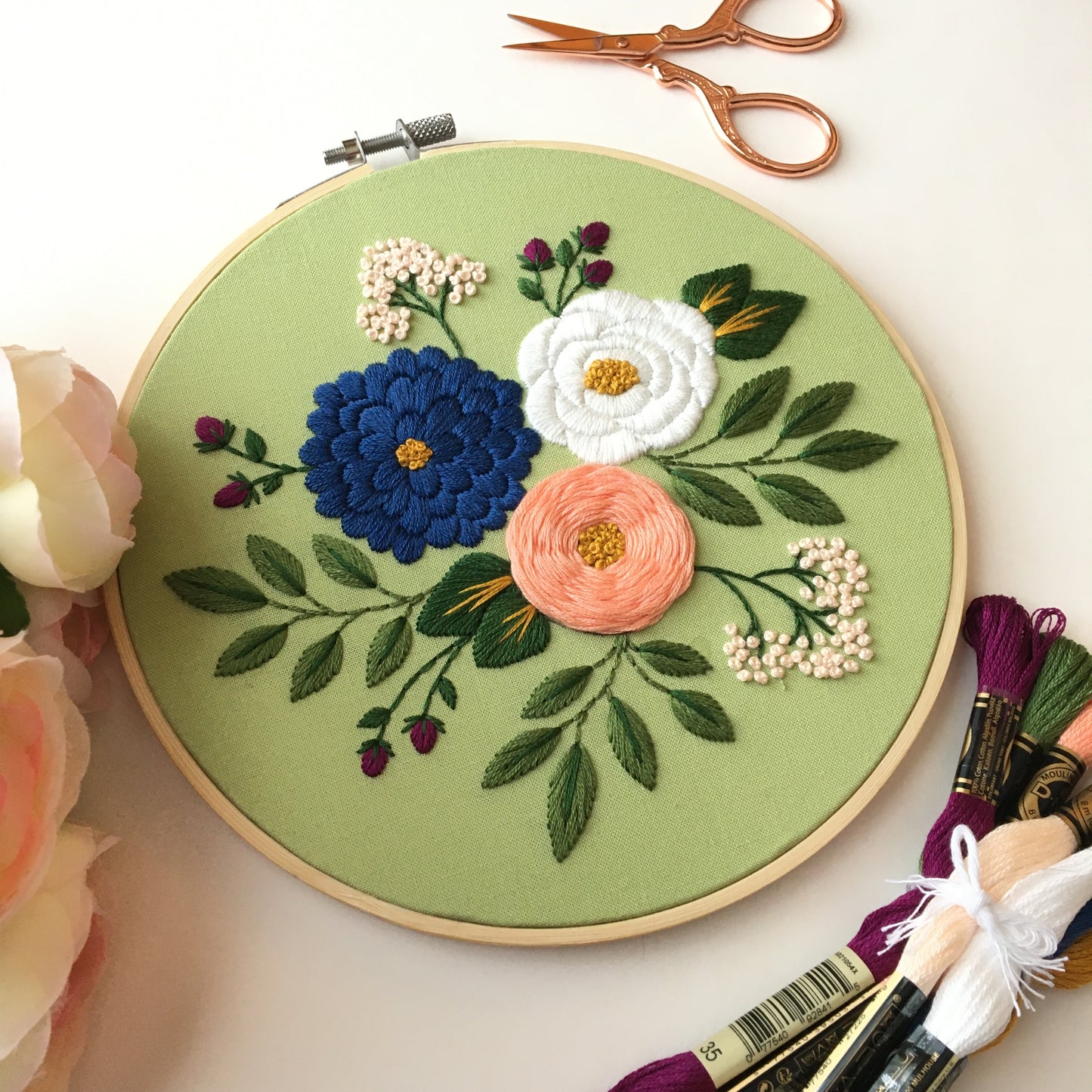 Garden Florals Embroidery Kit