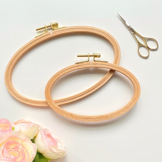 Oval Beechwood Embroidery Hoops