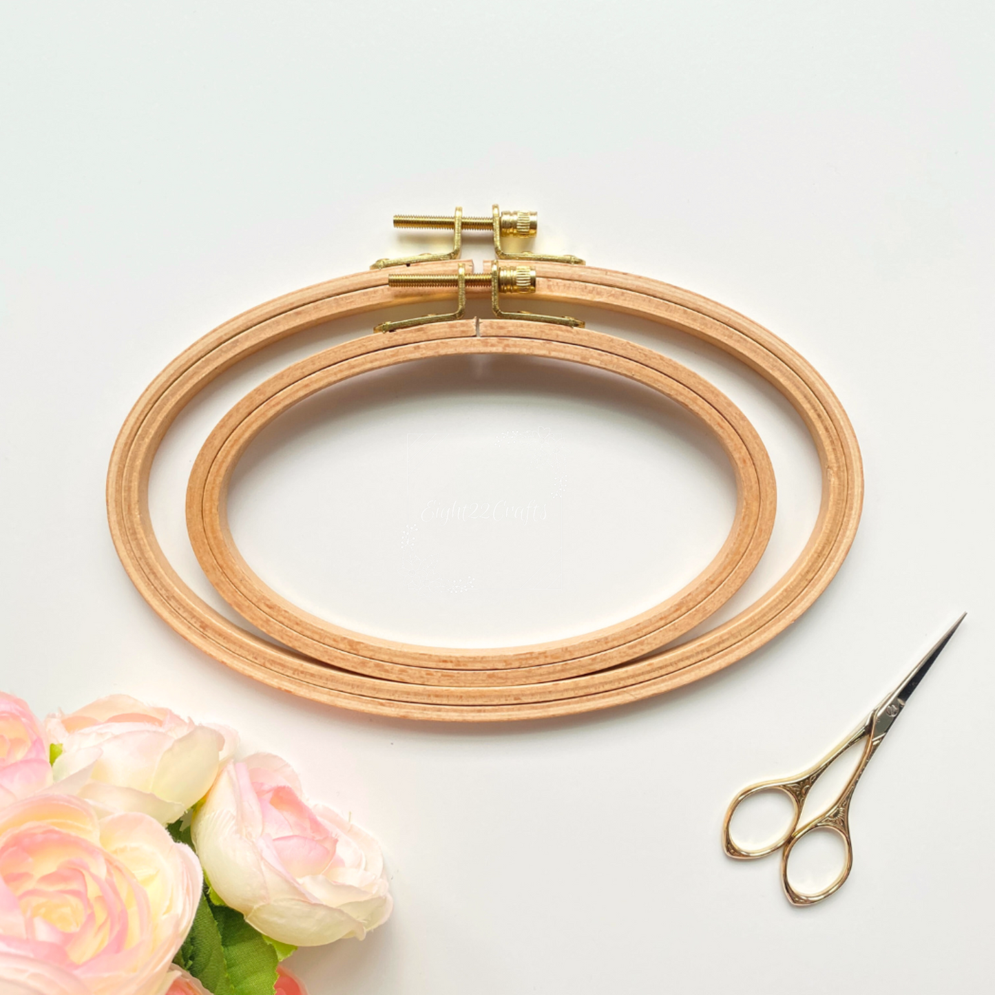 Oval Beechwood Embroidery Hoops