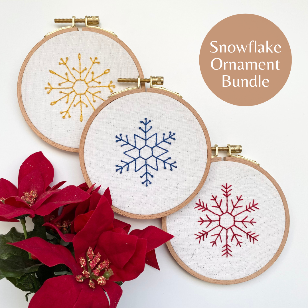 Snowflake Ornament Embroidery Bundle