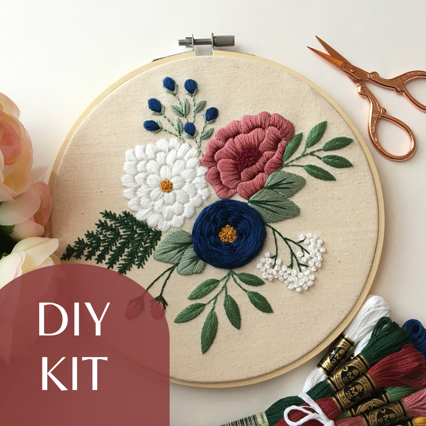 Southern Flowers Embroidery Kit