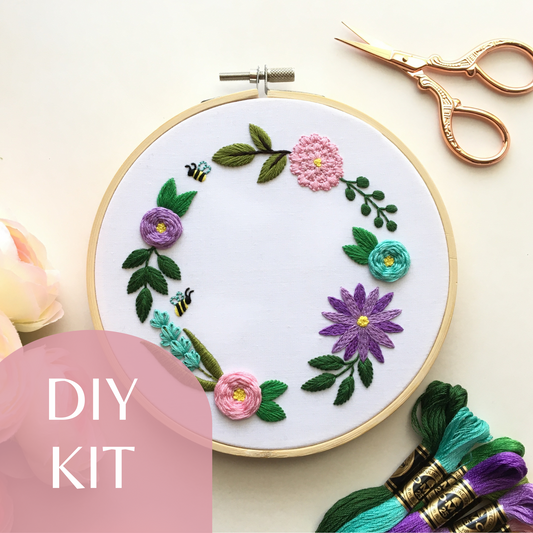 Spring Time Buzz Embroidery Kit for Beginners