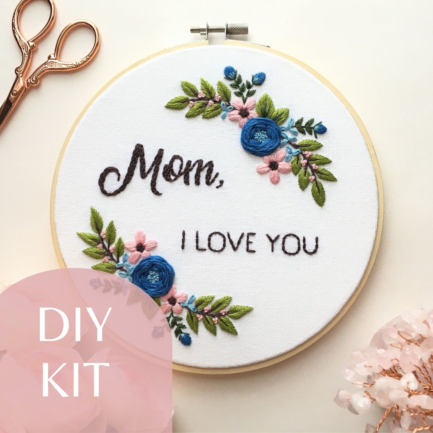 Spring Wreath Embroidery Kit