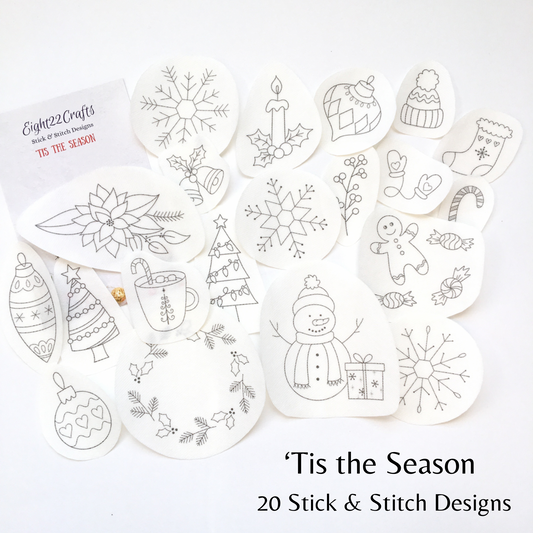 Holiday Stick and Stitch Designs