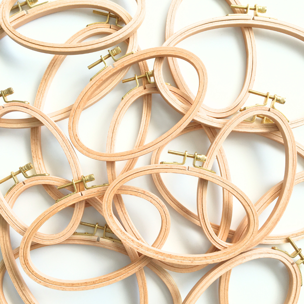 Oval Beechwood Embroidery Hoops