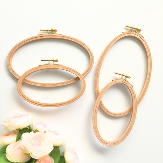Oval Beechwood Embroidery Hoops