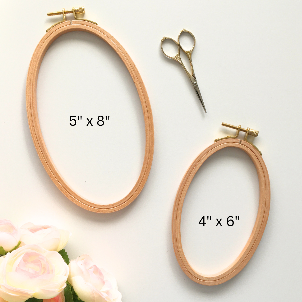Oval Beechwood Embroidery Hoops