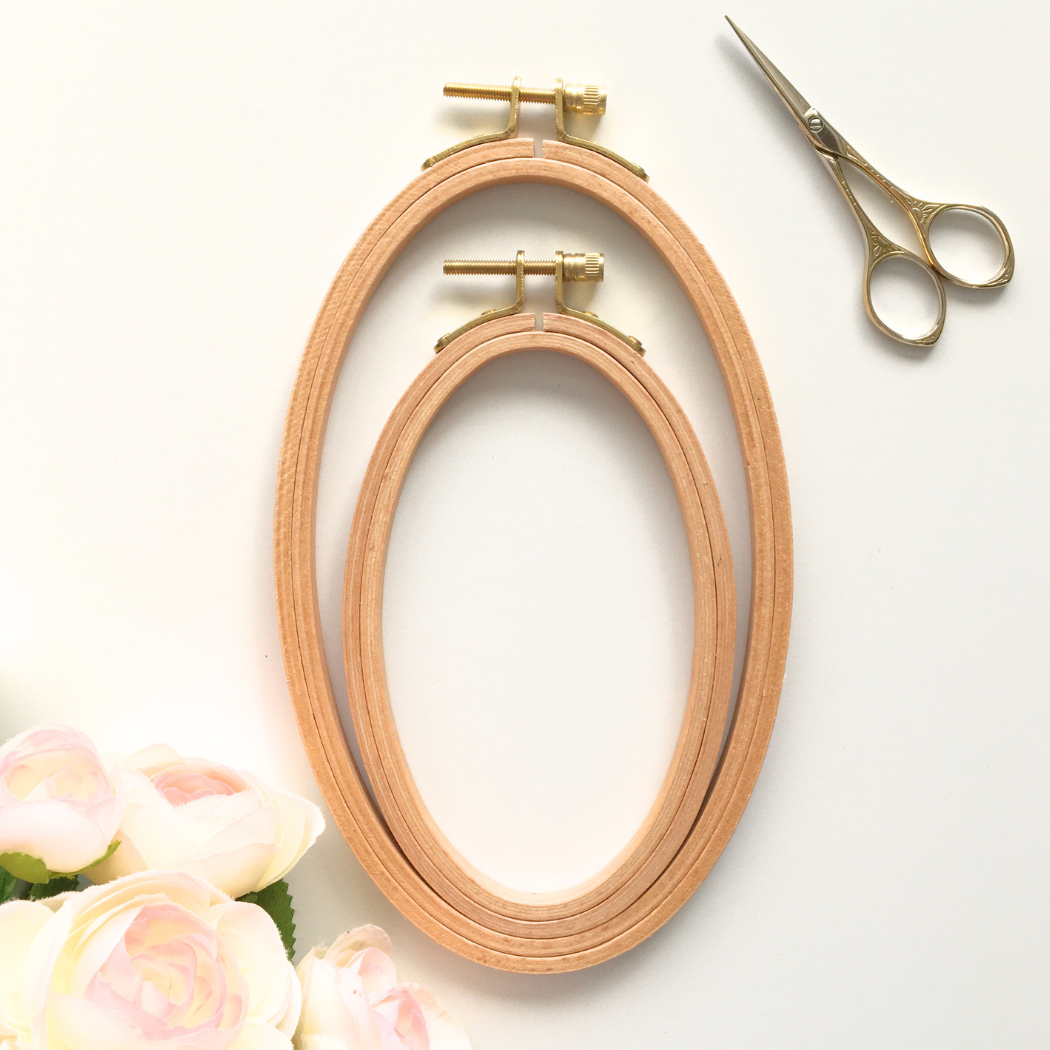 Oval Beechwood Embroidery Hoops