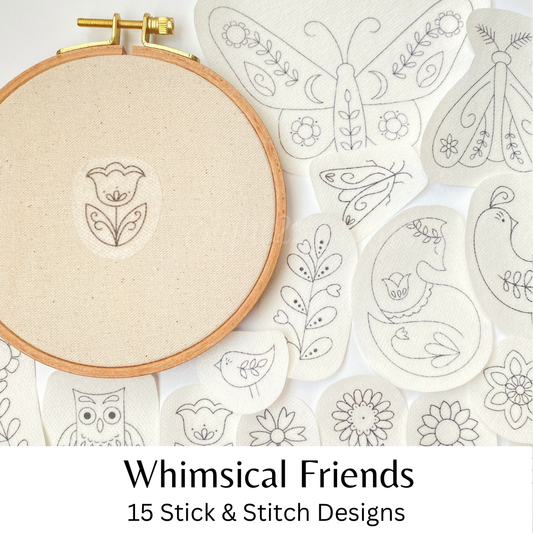 Whimsical Friends Stick and Stitch Embroidery Packs