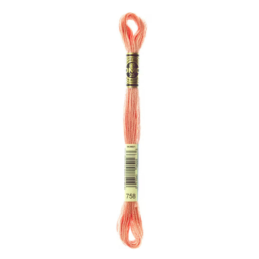 DMC Six-Strand Embroidery Floss - #758